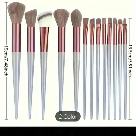 Brand new 13 piece makeup artist makeup brush set. brown chocolate color - Picture 4 of 11